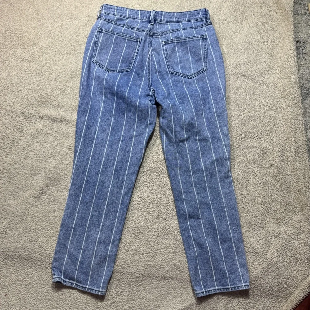 Pacsun Mom Jeans Womens 27 High Rise Pinstripe Relaxed‎ Fit Denim Pants